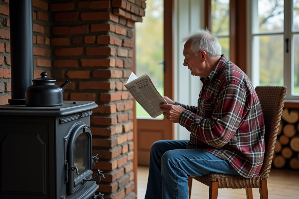 Homme âgé assis près d